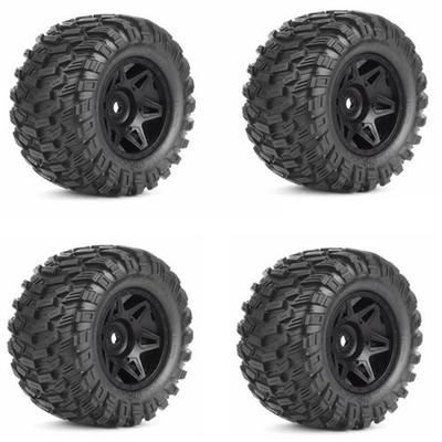 Powerhobby Armor X Belted Mounted Tires / Whees Chorme (4) FOR Traxxas X-Maxx