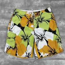 vintage BILLABONG boardshorts 36 Y2K surf swim floral female silhouette
