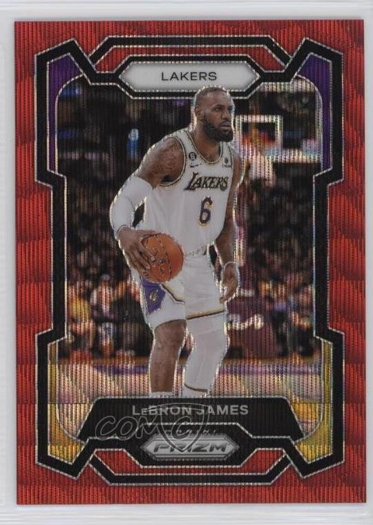 2023-24 Panini Prizm Ruby Wave Prizm LeBron James #63 1yj