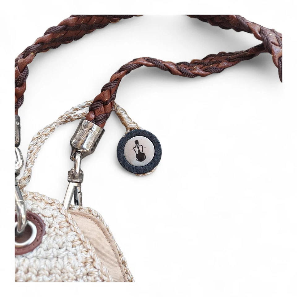 Bolso de Hombro Hobo The Sak Indio Crochet Tonos Tierra De Colección Años 90 Foto 3 de 4