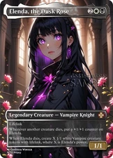 MTG - Elenda, the Dusk Rose - Fanart Borderless Style - EDH / Playtest