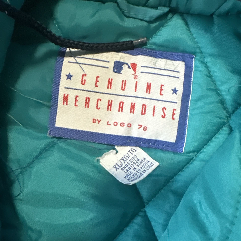 Vintage Seattle Mariners Jacket Xl Full Zip Logo 7 90s Hooded MLB Coat - Image 2 of 4