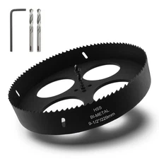 9.5-inch Hole Cutter with Drill Bit and Hex Wrench Drilling Holes Bi-Metal Ho...