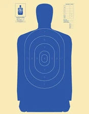 B-27 [B27] Silhouette Target [Full Width, 35" x 45"] in Blue
