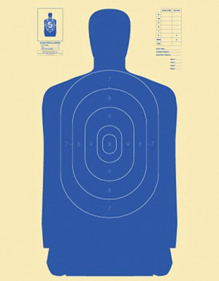 B-27 [B27] Silhouette Target [Full Width, 35'' x 45''] in Blue
