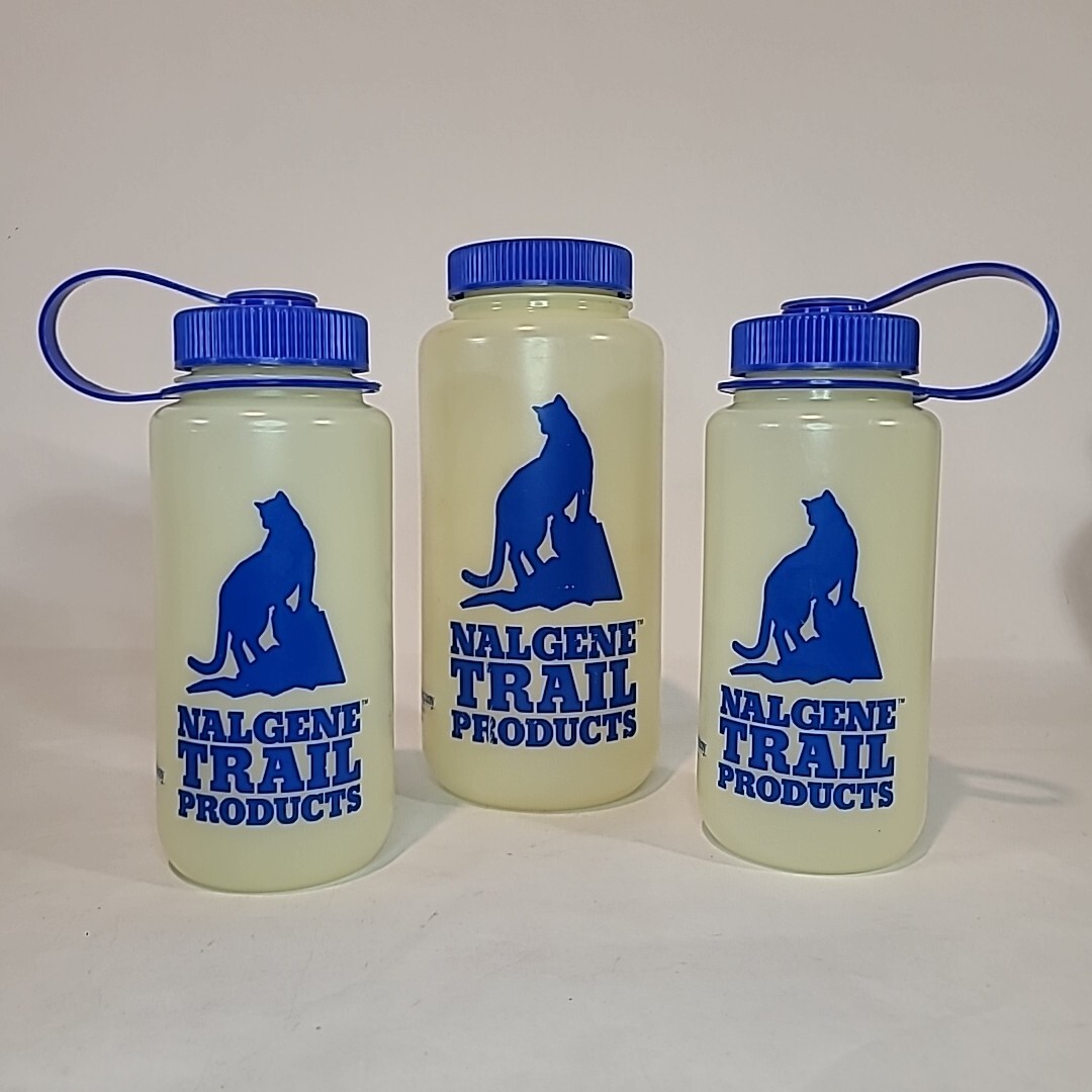 3 Vintage Nalgene Trail Wide Mouth Bottle 16oz & 32 oz Loop