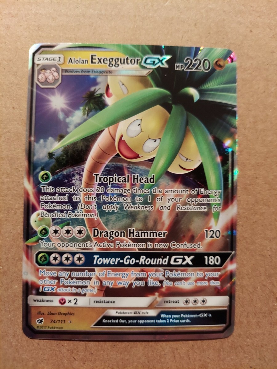 Alolan Exeggutor GX 74/111 Crimson Invasion NM Ultra Rare