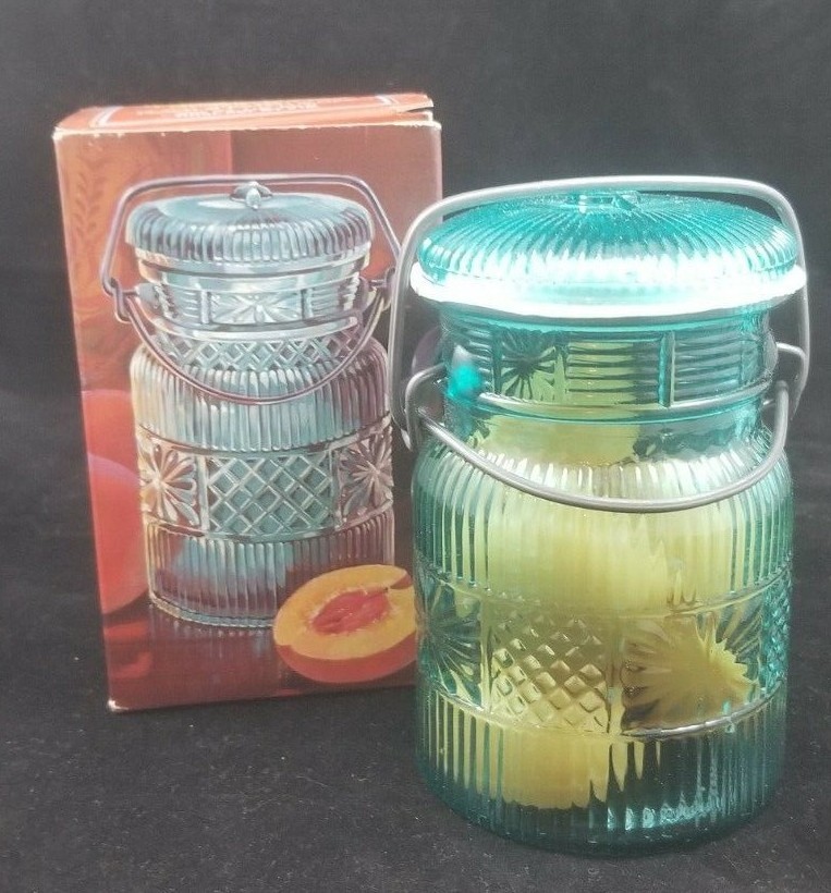 Vintage AVON Country Peaches Soap Jar Six Peach Scented Soaps