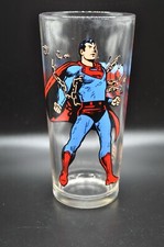 SUPERMAN 1975 DC Comics Vintage Collectible PEPSI Drinking Glass