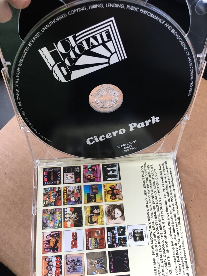 Hot Chocolate "Cicero Park" IMPORT 2 cd 7T's 25 tracks *VERY RARE* - Imagem 4 de 4