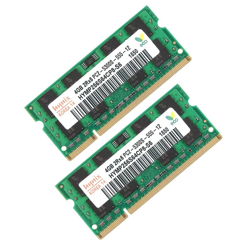 8GB 2x 4GB 2GB 1GB DDR2 PC2-5300S 667MHz 200Pin Laptop SODIMM RAM For Hynix LOT - Image 2 of 4