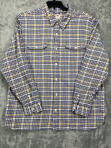 Levi's Herren Hemd mit Knopfleiste XL mehrfarbig Flanell kariert Western Freizeit Rodeo
