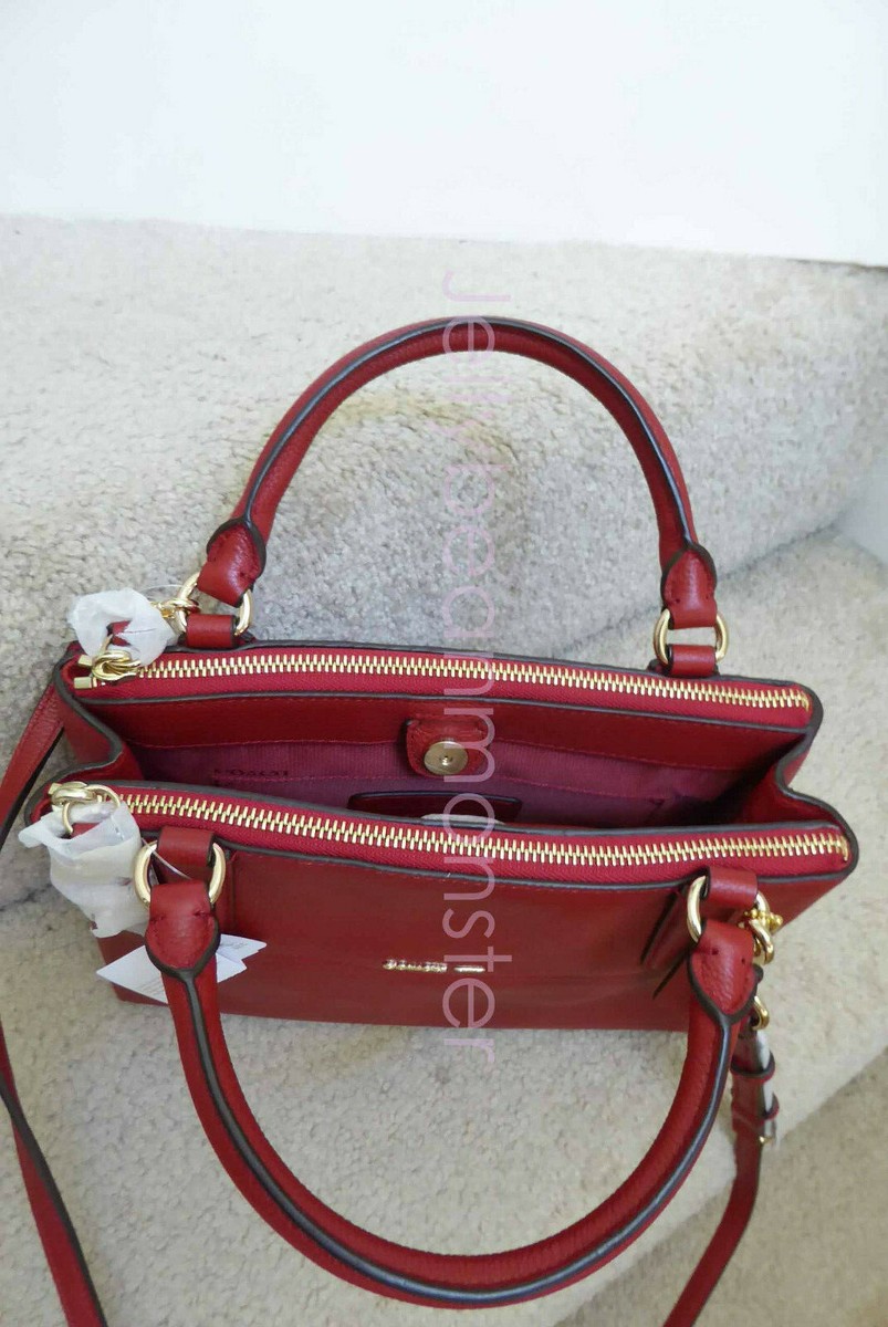 バッグ COACH Turn lock Leather mini Boston Bag COACH Mini Boston Bag Leather Turnlock Zipper Charm Casual