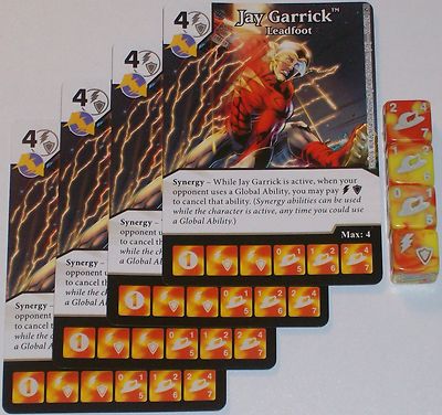 4 x JAY GARRICK: LEADFOOT 22 Green Arrow and The Flash Dice Masters