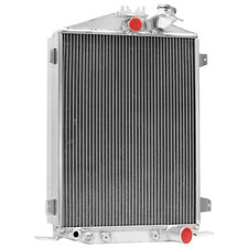 4 Rows Radiator For 1932 Ford Model Hi Boy Grill Shell Chevy Motor Engine.