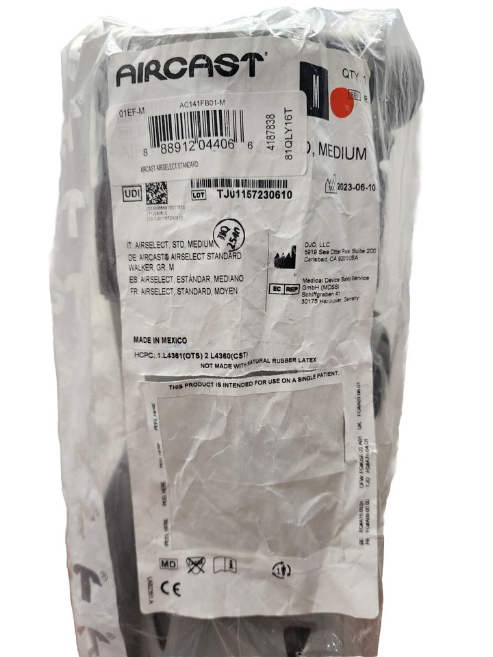 Aircast AirSelect Standard Walker Boot Left/Right Size M Medium Men 7