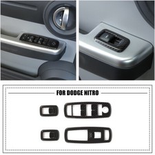 Cubierta de botón de interruptor de elevación de ventana para Dodge Nitro/Jeep Liberty 2007-12 carbono