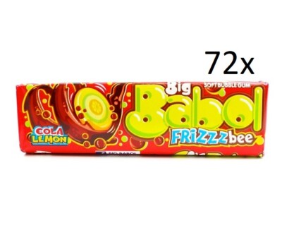 Perfetti Big Babol Cola Lemon Frizz Bee Cola Zitrone weicher Kaugummi stick 72pz