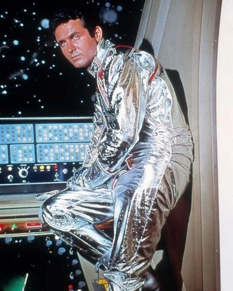 Lost in Space Mark Goddard in silver suit at controls of Jupiter 2 8x10  photo | eBay