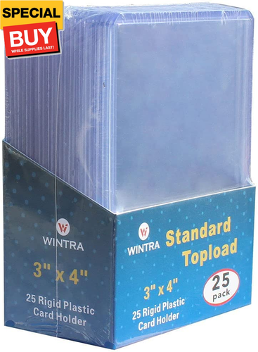 3" x 4" 50 Count 35pt Topload Hard Card Holder and 100 Count Penny Soft Card Sle - Picture 3 of 7
