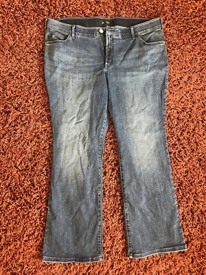**LEE** MID RISE REGULAR FIT BOOTCUT WOMENS JEANS Sz 22 M DARK BLUE