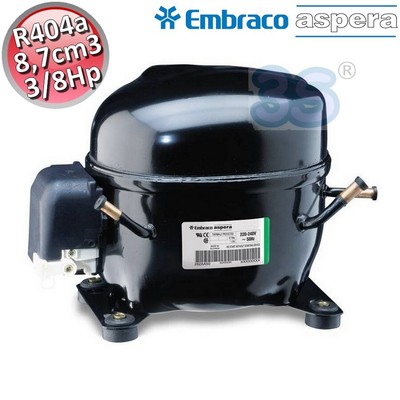 Hermetischer Gasverdichter R404A R507 - 3/8 PS - 8,7 cm3 - Embraco Aspera NEK621