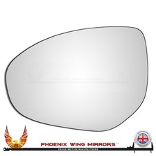 Left Hand Passenger Side For Mazda 2 2007-2016 Convex Wing Door Mirror Glass