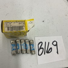 BOX OF 5 BUSSMAN SC15 CURRENT LIMITING FUSE 300V 15A- ECS