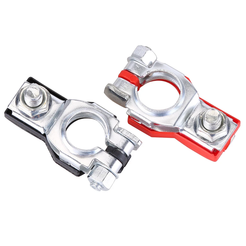 Conectores de abrazadera de terminal de batería de automóvil 2 piezas desconexión de liberación negativa positiva Foto 4 de 4