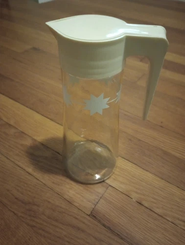 Vintage Anchor Hocking Mid-Century Atomic Starburst Juice Pitcher