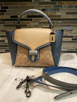 COACH 1941 Courier 23 Carryall Glovetanned Leather Bag Crossbody 699 Denim 