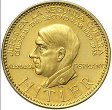 Hitler moneta d'oro jefes en la segunda guerra