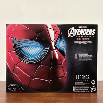 hasbro marvel legends spider-man iron spider electronics helmet Marvel Legends Series Iron Spider Electronic Helmet - Spider-Man  (NEW/SEALED)