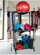 Multi-Purpose Cart with Wheels Ball Storage Cart Easy Assembly