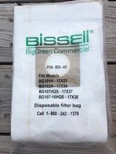 Bissell Commercial Big Green Commercial Vacuum Bag Replacement Filter Bag 10 