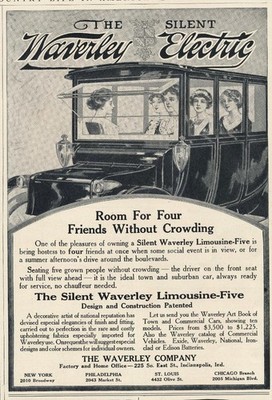 Magazine Ad - 1912 - Waverley Automobile Co., Indianapoolis, IN - Limousine-Five
