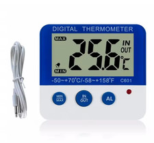 Fridge Freezer Digital Thermometer With Temperature Warning Alarm Max Min /