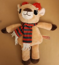 New 12  Dan Dee Clarice Rudolph the Red-Nosed Reindeer Plush with Scarf