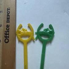 Vtg Lot 2 Braddock International Swizzle Sticks Horse Shoe Atlantic City