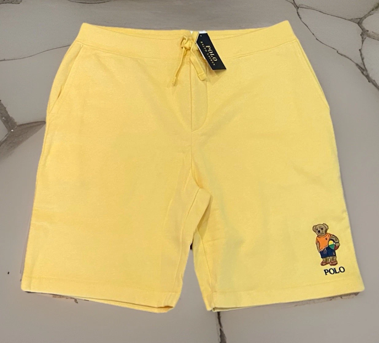 Polo Ralph Lauren Beach Ball Bear Fleece 9” Shorts Yellow New W/Tags Mens L
Opens in a new window or