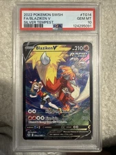 POKEMON SWORD & SHIELD SILVER TEMPEST #TG14 FULL ART/BLAZIKEN V PSA 10 2022
