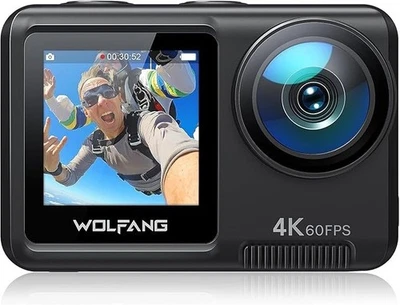 WOLFANG GA420 Action Cam 4K 60FPS EIS Dual Screen 10M Wasserdicht WiFi