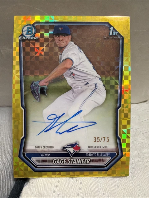 🔥2026 Bowman Chrome CPA-GS Gage Stanifer 1st Bowman Auto Yellow X-Fractor /75