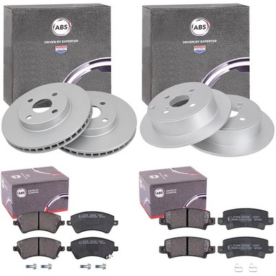 ABS BREMSSCHEIBEN + BELÄGE VORNE + HINTEN passend für TOYOTA COROLLA E12