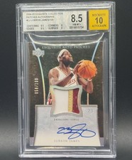 2004-05 Upper Deck Exquisite Patch Auto LeBron James #AP-LJ /100 BGS 8.5 Auto 10