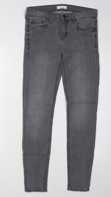 Zara Damen graue Skinny Jeans, Größe 8, Stretch Denim