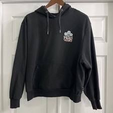 VANS Women's Black Hoodie M Size Pullover Sweatshirt Daisy