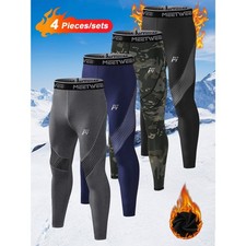 4er Pack Herren Thermo Leggings Unterhose Hos...