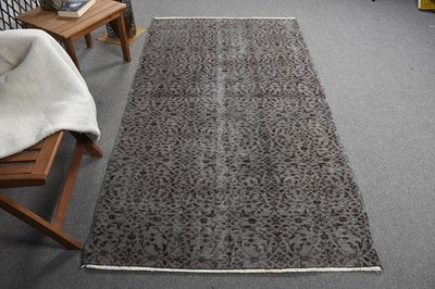 Turkish Vintage Rug 3,9x6,9 ft (118x210 cm), Gray Oriental Rug