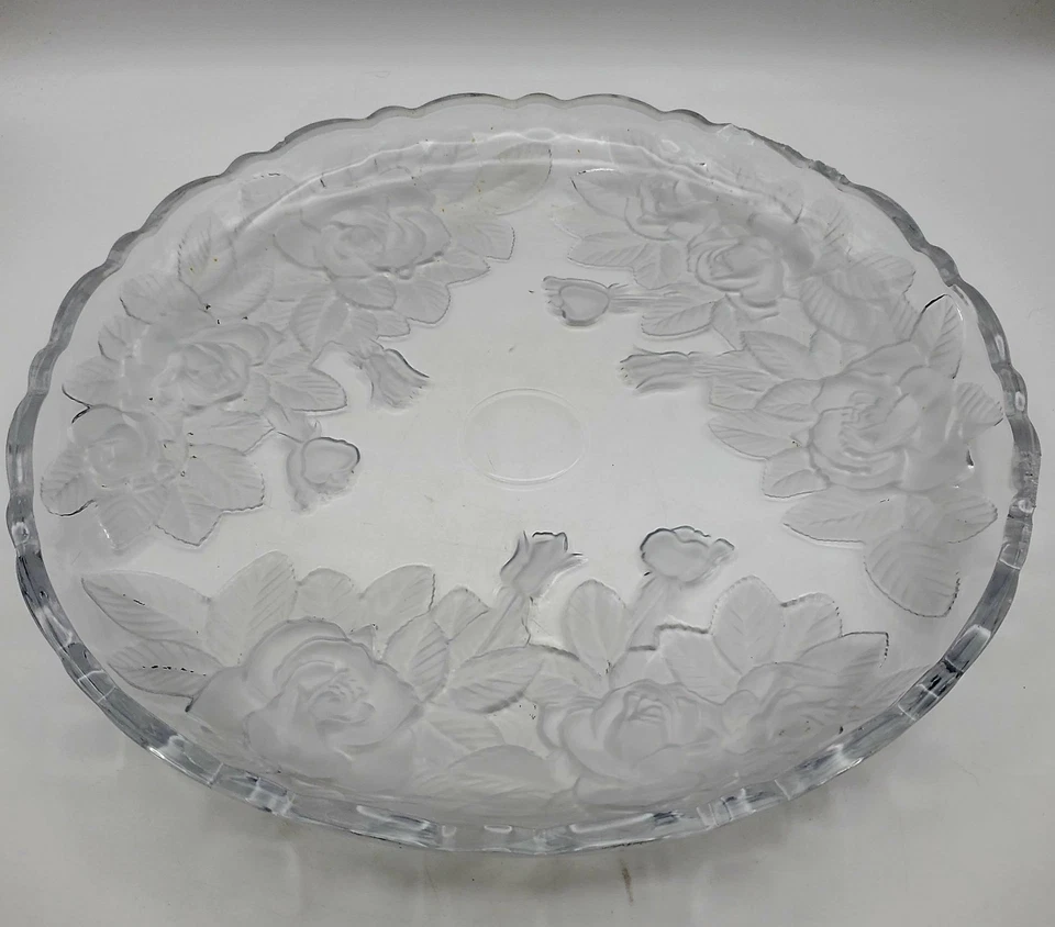 Plato para servir Studio Nova Winter Rose 14" de colección esmerilado floral Cottagecore Foto 3 de 4